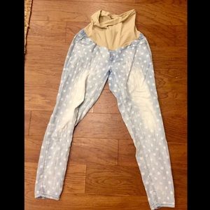 A Pea in the Pod Polka Dot Maternity Jeans NEW 29